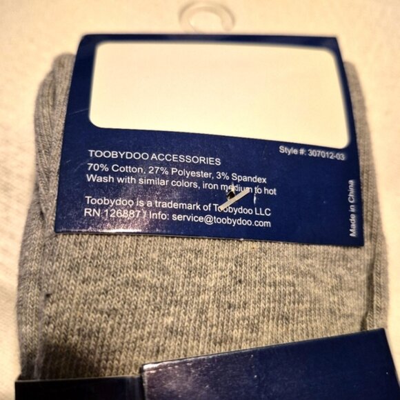 Tooby Doo girls size 5-6 footless sweater tights leggings gray NEW - Picture 3 of 5